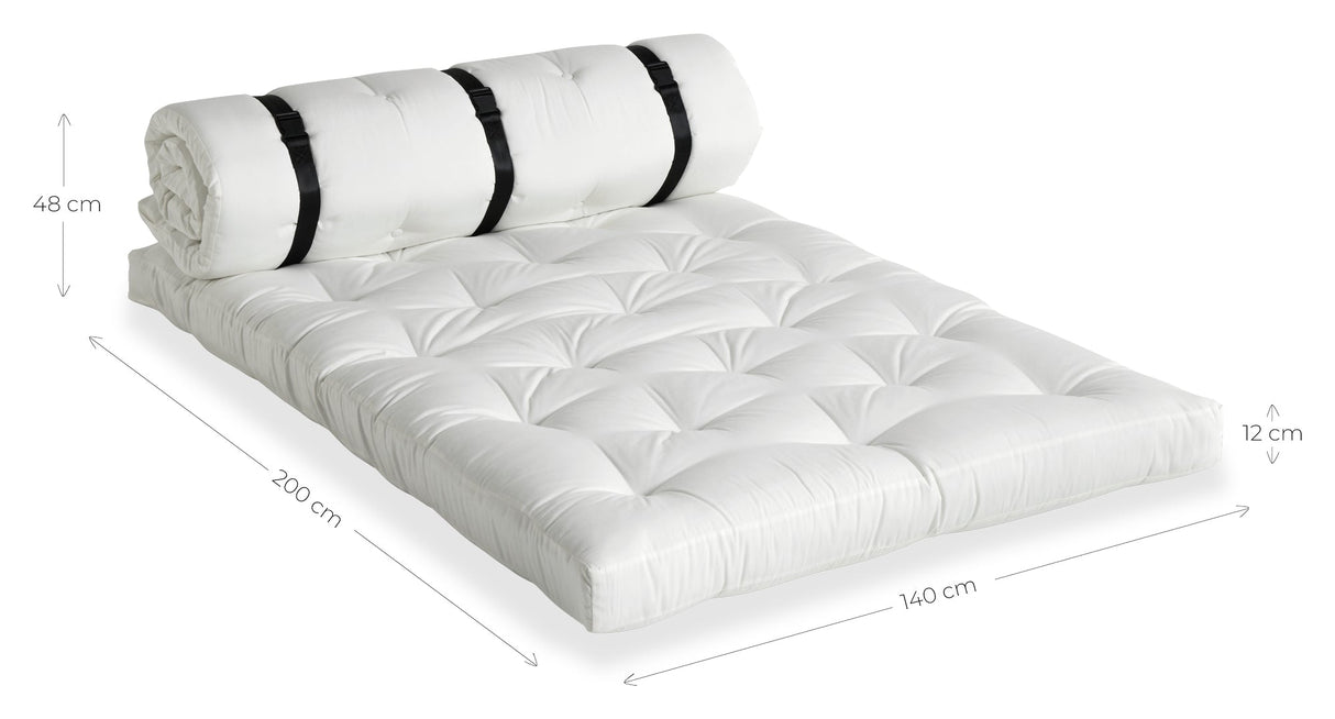 Spenn-up out futon sofa, hvit