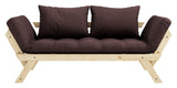 Bebop Sofabed, furu/brun