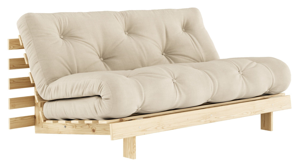 Røtter 160 sofa seng, furu/beige,