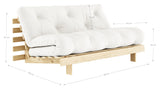 Røtter 160 sofa seng, furu/beige,