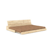 Base sofa seng, mocca/natur