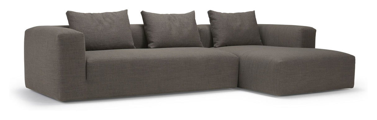 Kornum Sofa med Chaise Longue Right, Taupe