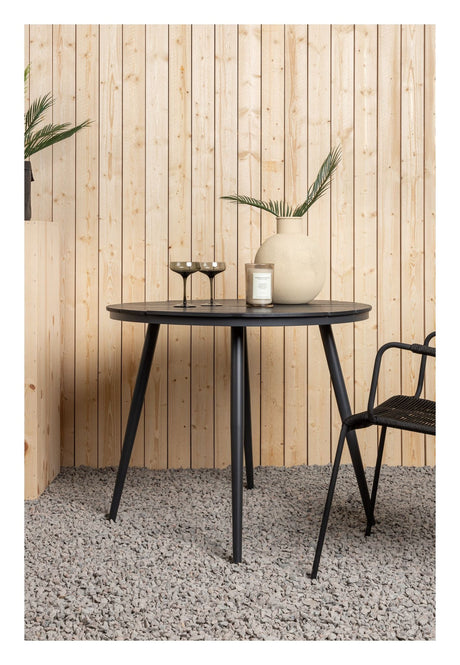 Break Garden Table Ø90 - Svart