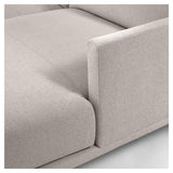 Galen 3-personer. Sofa med venstre venstre sjeselong, B214, Beige Chenille