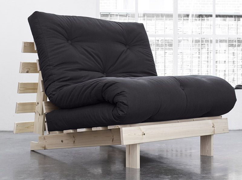 Røtter, sofa seng 90 cm, svart