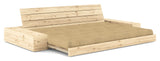 Base sofa seng med sidekasser, hvete beige/natur