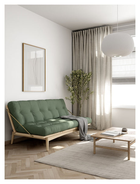 Folkesofa, furu/beige