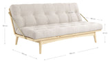 Folkesofa, furu/off-white