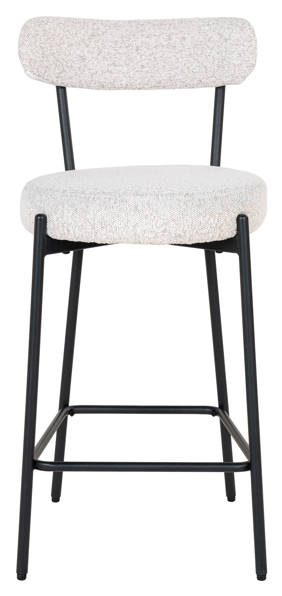 Badalona Barstool, White Bouclé