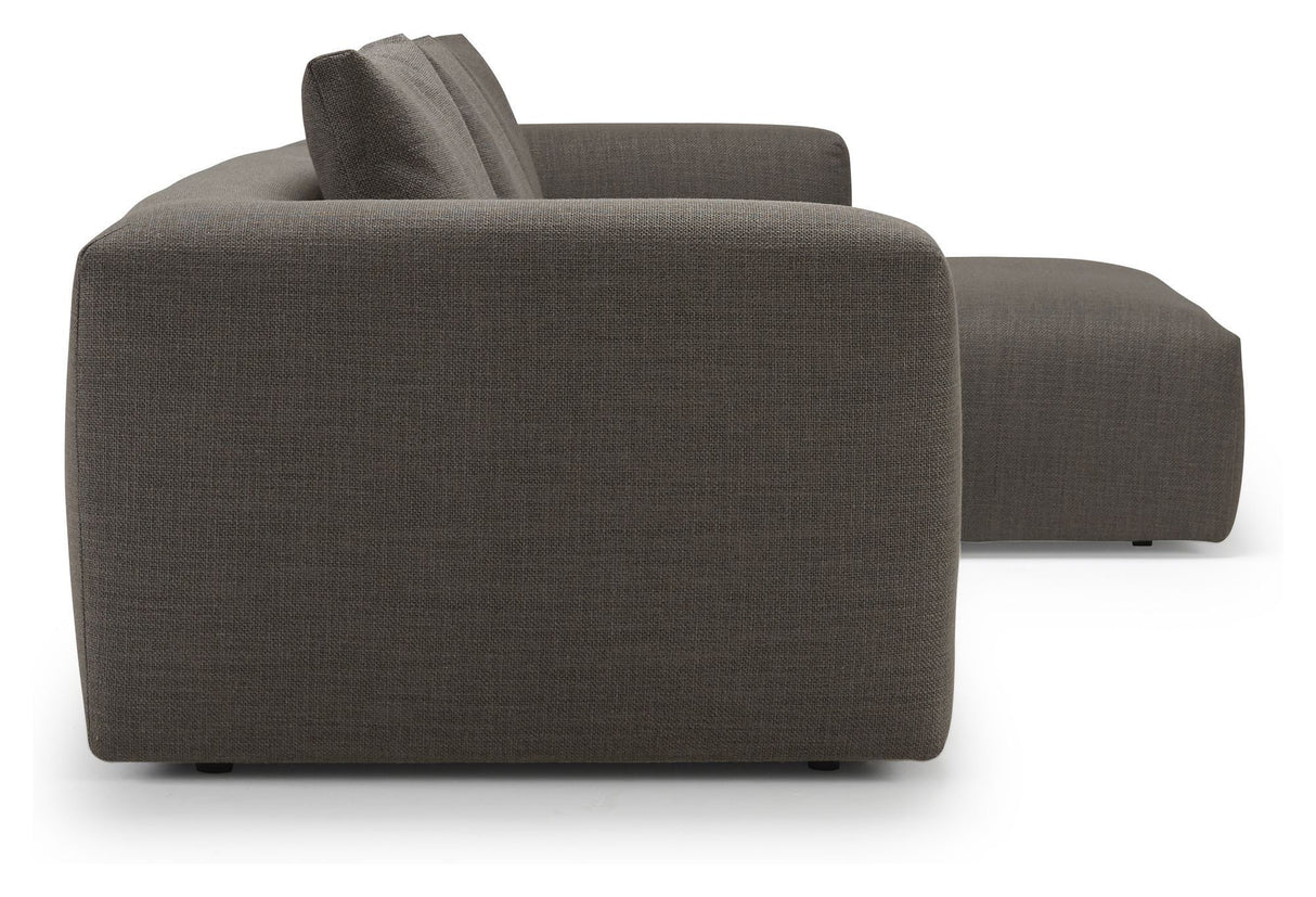 Kornum Sofa med Chaise Longue Right, Taupe