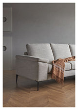 NABBE 3-personer. Sofa med chaise longue, høyre, sandstoff