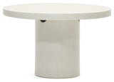 Aiguablava Round Garden Table White, Ø120