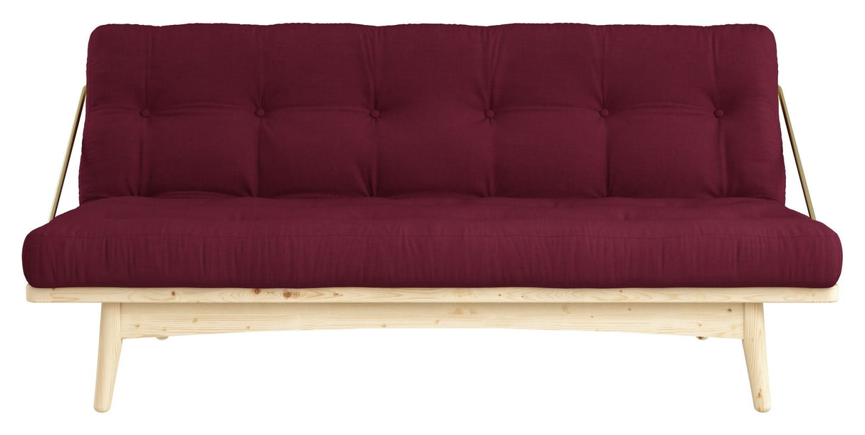 Folkesofa, furu/Bordeaux