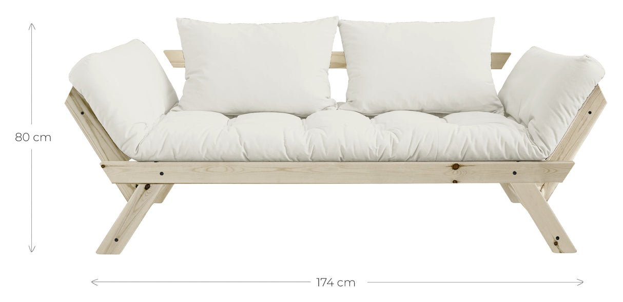 Bebop sofa seng, furu/beige