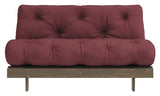 Røtter 140 sofa seng, brun lakkert furu, Bordeaux