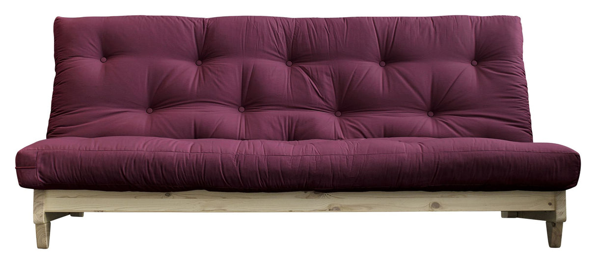 Fersk sofa seng, Bordeaux/naturlig