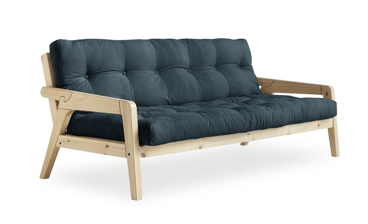 Grip sofa seng 130x200, natur/bensinblått