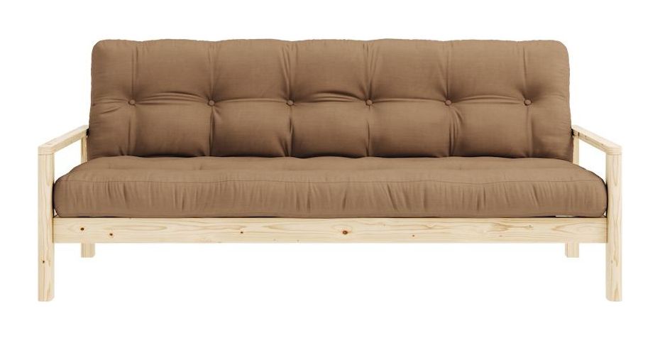 Knottesofa, lakkert furu, mocca