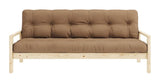 Knottesofa, lakkert furu, mocca