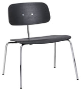 Kevi 2063 Lounge Chair, Black/Chrome