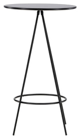 Bistro Bar Table Ø60, Black, MDF med finér