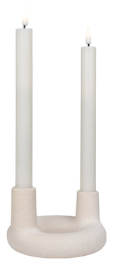 Candlestick, Ø13, beige