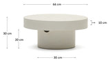 Aiguablava Round Lounge Table White, Ø66