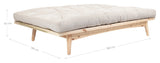 Folkesofa, furu/beige