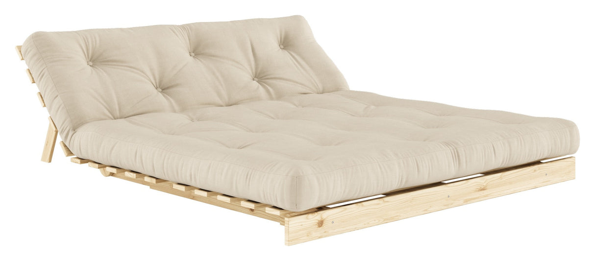 Røtter 160 sofa seng, furu/beige,