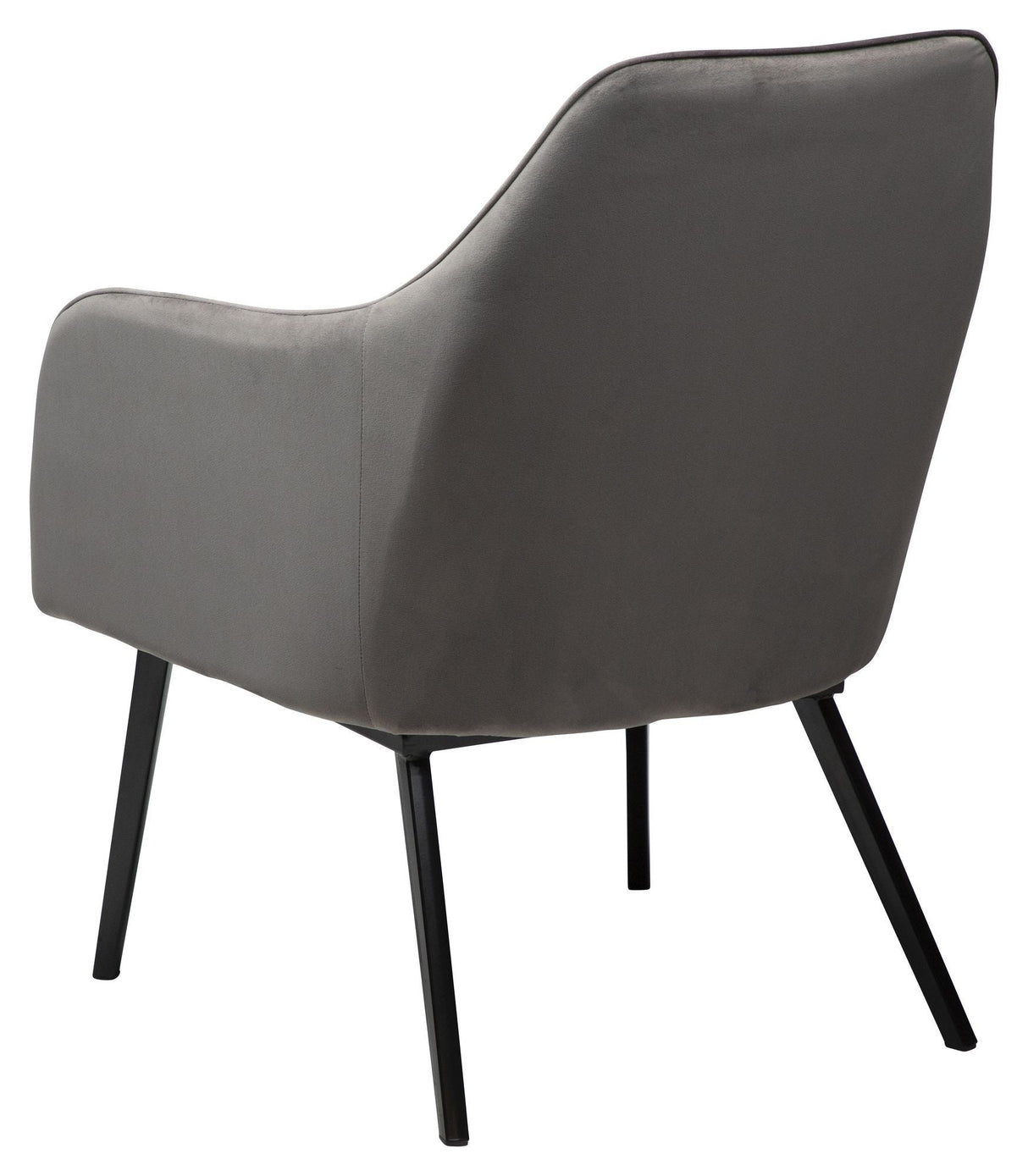 Embrace Lounge Chair, Alu Velor. svart ben