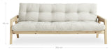 Grab Sofa Bed 130x200, Nature/Mocca