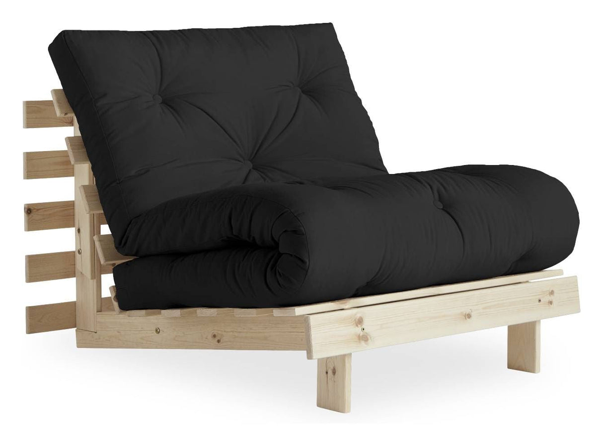 Røtter, sofa seng 90 cm, svart