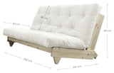 Fersk sofa seng, mocca/natur