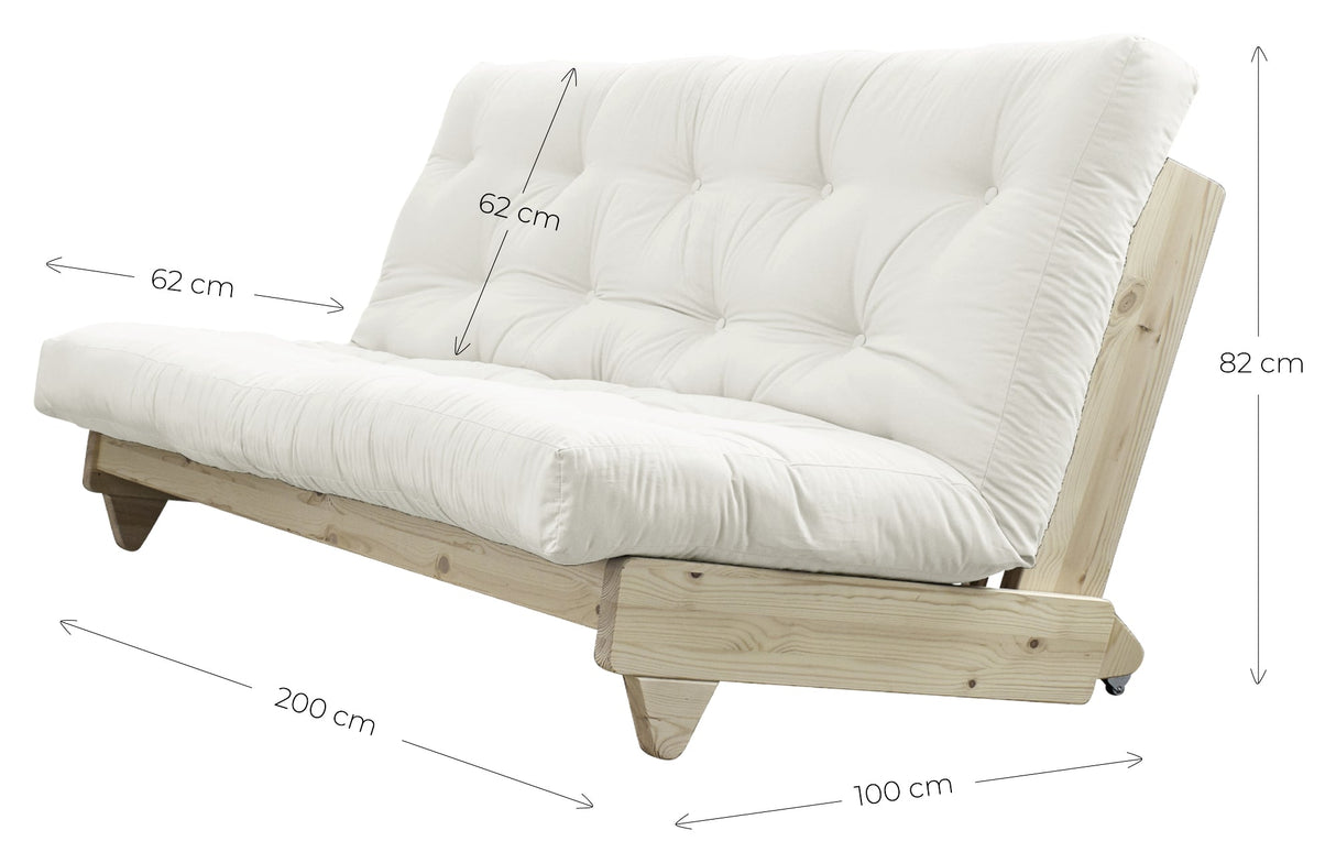 Fersk sofa seng, marine/natur