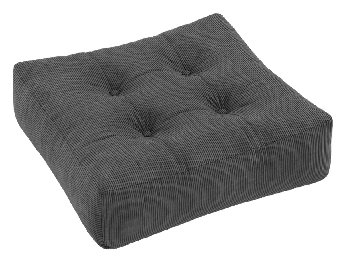 Mer Pouf, Dark Grey Velvet, 70x70