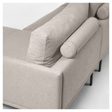 Galen 3-personer. Sofa med venstre venstre sjeselong, B194, Beige Chenille