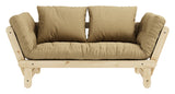 Slå sofa seng, furu/beige