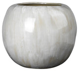 Apple Vase Ø41.5, hvitt steingods