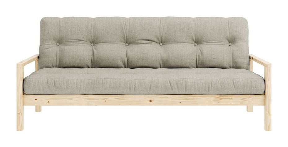 Knottesofa, lakkert furu, lin