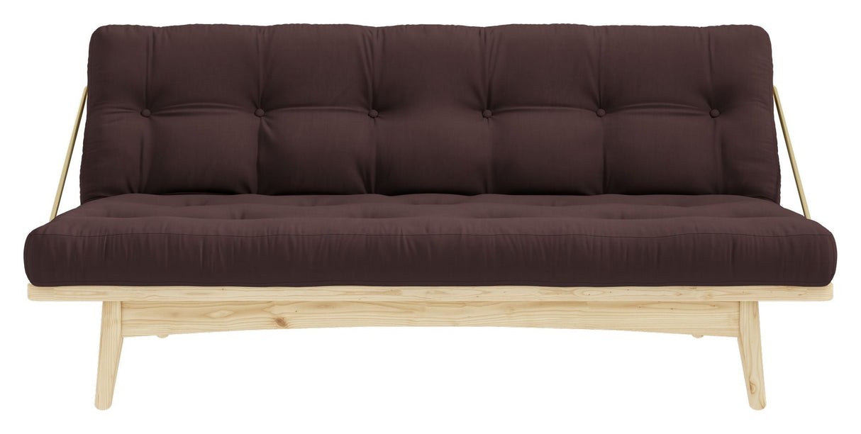 Folkesofa, furu/brun