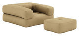 Cube futon, hvete beige