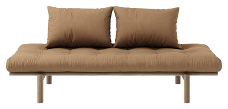 Pace Daybed Sofa Bed, Brown Lacquered Pine, Mocca