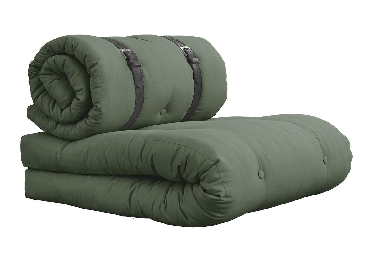 Spenne-futon-stol, Olive Green