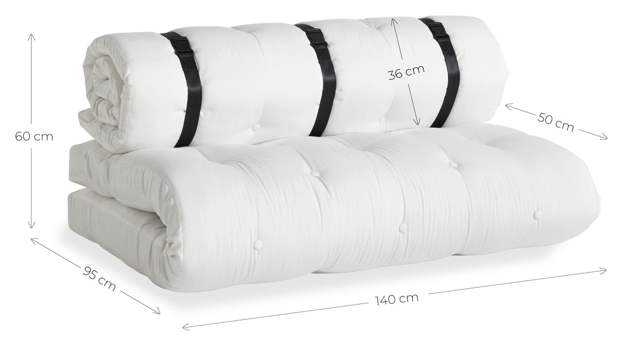 Spenn-up out futon sofa, mørk grå