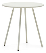 Montjoi Round Garden Table, White, Ø70