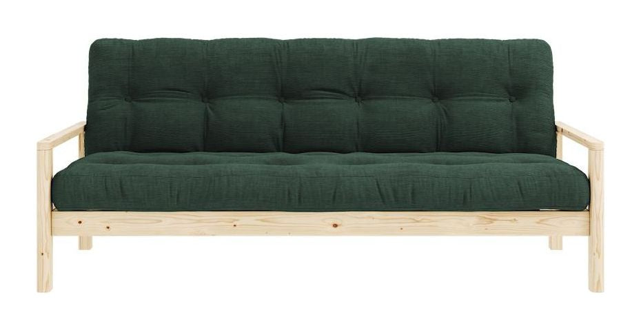 Knottesofa, lakkert furu, tang fløyel