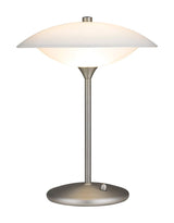 Baroni bordlampe Ø30, opal/stål