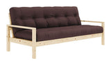 Knottesofa, lakkert furu, brun