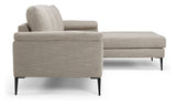 NABBE 3-personer. Sofa med chaise longue, høyre, sandstoff