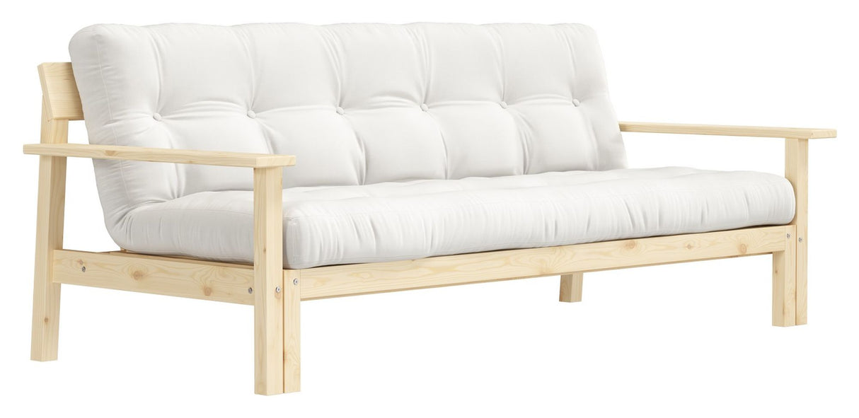 Slapp av sofa seng 190x100, off-white/furu